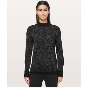 Lululemon Soft Shine Sweater / Size 8 / Black Steel Grey Metallic Cashlu